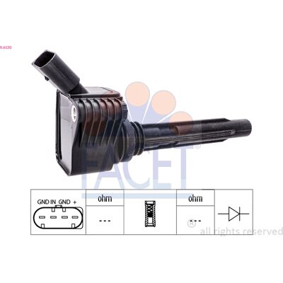 FACET 9.6530 Zündspule - Zündspule für Audi, VW, Seat, Skoda, Cupra FACET 9.6530 Zündspule - Zündspule für Audi, VW, Seat, Skoda, Cupra