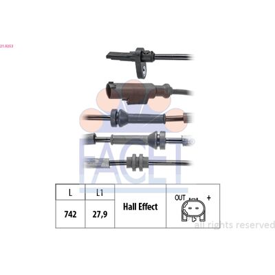 FACET 21.0253 Radgeschwindigkeitssensor - ABS für Fiat 3/5-Türen FACET 21.0253 Radgeschwindigkeitssensor - ABS für Fiat 3/5-Türen