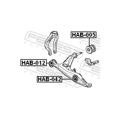 Febest Lagerung, Lenker Hab005 Vorderachse Unten Für Honda Febest Lagerung, Lenker Hab005 Vorderachse Unten Für Honda