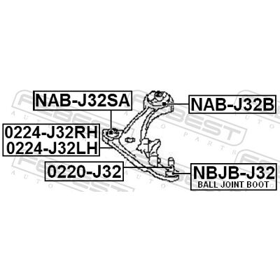 Febest Lagerung, Lenker Nabj32sa Vorderachse Für Nissan Febest Lagerung, Lenker Nabj32sa Vorderachse Für Nissan