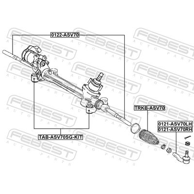 Febest Spurstangenkopf 0121asv70lh Vorderachse Links Für Toyota Febest Spurstangenkopf 0121asv70lh Vorderachse Links Für Toyota