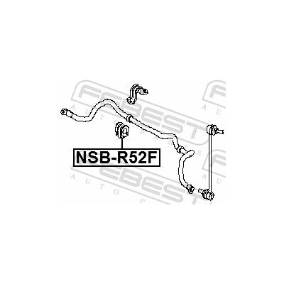Febest Lagerung, Stabilisator Nsbr52f Vorderachse Für Nissan Febest Lagerung, Stabilisator Nsbr52f Vorderachse Für Nissan