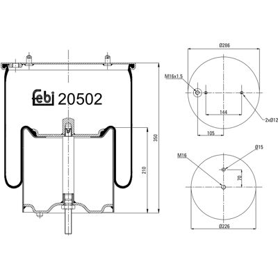 FEBI BILSTEIN P-Modell Luftfederung Hinterachse - Luftfederungsteil FEBI BILSTEIN P-Modell Luftfederung Hinterachse - Luftfederungsteil