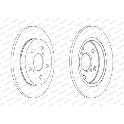 FERODO DDF1788C Bremsscheibe - Hinten 5 Löcher Vollbeschichtet FERODO DDF1788C Bremsscheibe - Hinten 5 Löcher Vollbeschichtet