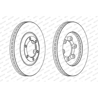 FERODO DDF1947C Belüfteter Bremsscheibe für ISUZU D-Max - Scheibe FERODO DDF1947C Belüfteter Bremsscheibe für ISUZU D-Max - Scheibe