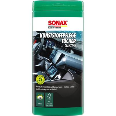 Sonax Kunststoffpflegetücher Glänzend - Reinigung & Pflege - 113ml Sonax Kunststoffpflegetücher Glänzend - Reinigung & Pflege - 113ml