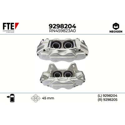FTE 9298204 Grauer Gusseisen linker vorderer Bremszylinder - Brake Caliper FTE 9298204 Grauer Gusseisen linker vorderer Bremszylinder - Brake Caliper