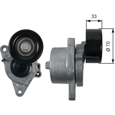 Gates T39170 Spannrolle für Keilrippenriemen - Riemenspanner Gates T39170 Spannrolle für Keilrippenriemen - Riemenspanner