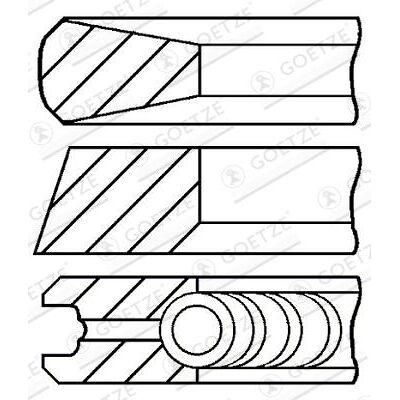 Goetze Motor 85,60mm Kolbenring-Set - Motor Goetze Motor 85,60mm Kolbenring-Set - Motor