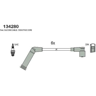 Hitachi 134280 Zündkabelsatz - Nissan Almera Primera Hitachi 134280 Zündkabelsatz - Nissan Almera Primera