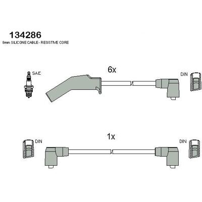 Hitachi B61P18140B, B61P18140C Zündkabelsatz - Zündsystem Hitachi B61P18140B, B61P18140C Zündkabelsatz - Zündsystem