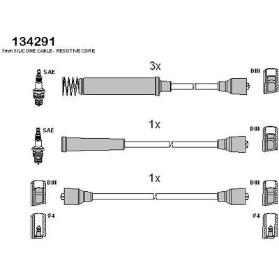 Hitachi 134291 Zündkabelsatz - Zündsystem für Alfa Romeo Hitachi 134291 Zündkabelsatz - Zündsystem für Alfa Romeo