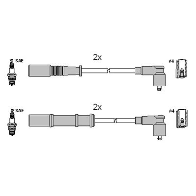 Hitachi 134972 Zündkabel-Set - Zündsystem Hitachi 134972 Zündkabel-Set - Zündsystem