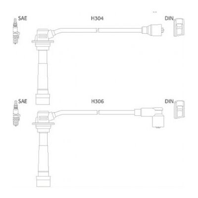 Hitachi FP1318140 Zündkabelsatz - Zündleitungssatz für Mazda 626, MX-6 Hitachi FP1318140 Zündkabelsatz - Zündleitungssatz für Mazda 626, MX-6