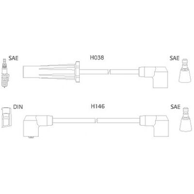 Hitachi W124 Zündkabelsatz - Passend für Mercedes-Benz Hitachi W124 Zündkabelsatz - Passend für Mercedes-Benz