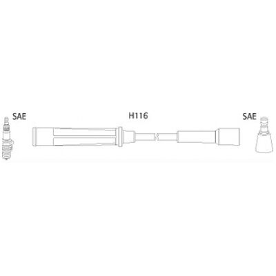 Hitachi Modell 134465 Zündkabelsatz - Für Renault Espace Laguna Megane Hitachi Modell 134465 Zündkabelsatz - Für Renault Espace Laguna Megane