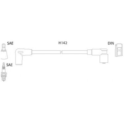 Hitachi 134484 Zündkabelsatz - Fiat Cinquecento, Panda, Seicento Hitachi 134484 Zündkabelsatz - Fiat Cinquecento, Panda, Seicento