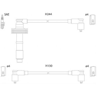 Hitachi Zündkabelsatz - Zündkabel für Volvo 850, C70, S70, V70 & Renault Safrane Hitachi Zündkabelsatz - Zündkabel für Volvo 850, C70, S70, V70 & Renault Safrane