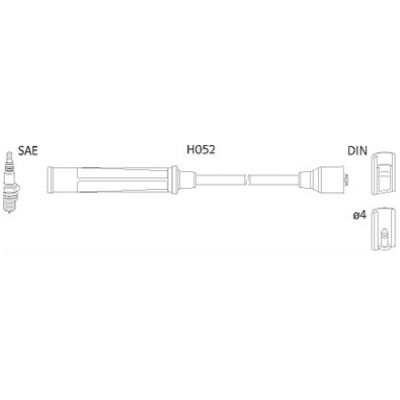 Hitachi 134576 Zündkabelsatz - Zündsystem für Renault Kangoo, Megane Hitachi 134576 Zündkabelsatz - Zündsystem für Renault Kangoo, Megane