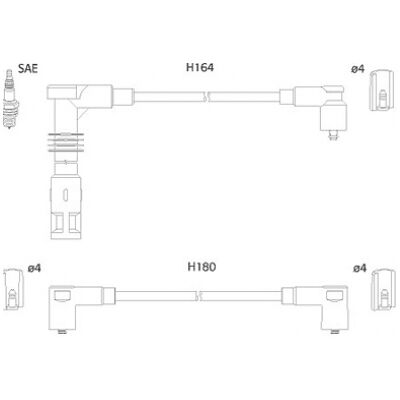 Hitachi 134700 Zündkabelsatz - Zündsystem Hitachi 134700 Zündkabelsatz - Zündsystem