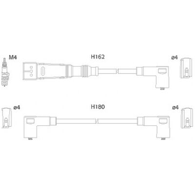 Hitachi Modell 134707 Zündkabelsatz für VW/Seat Hitachi Modell 134707 Zündkabelsatz für VW/Seat