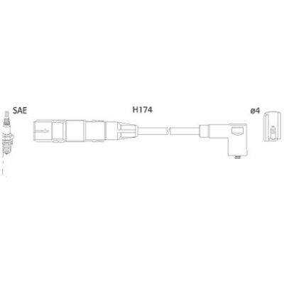 Hitachi 134787 - Zündkabelsatz für VW & Ford Hitachi 134787 - Zündkabelsatz für VW & Ford
