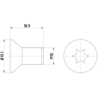 HELLA PAGID - 8DZ 355 209-101 - M10x1.5 - Bremsscheibenschraube HELLA PAGID - 8DZ 355 209-101 - M10x1.5 - Bremsscheibenschraube