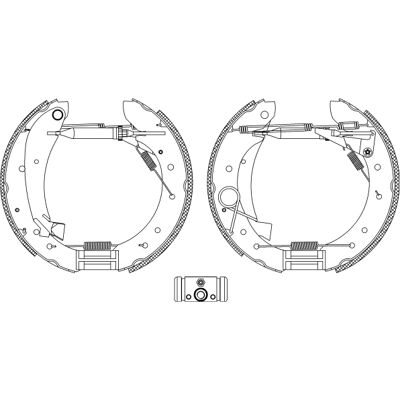 Textar Bremsbacken Set - Vormontiert mit Radzylinder - Aluminium - 254mm - 57mm - für Citroën Jumpy II Textar Bremsbacken Set - Vormontiert mit Radzylinder - Aluminium - 254mm - 57mm - für Citroën Jumpy II