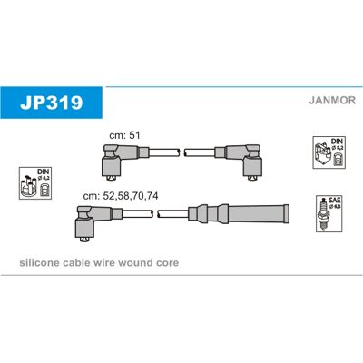 Janmor Mazda 323 JP319 Zündkabel-Set - Zündungssystem Janmor Mazda 323 JP319 Zündkabel-Set - Zündungssystem