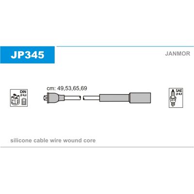 Janmor JP345 Zündkabelsatz für Mazda 323 - Zündsystem Janmor JP345 Zündkabelsatz für Mazda 323 - Zündsystem