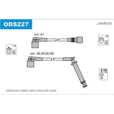 Janmor ODS227 Zündkabel-Set - Zündsystem Janmor ODS227 Zündkabel-Set - Zündsystem