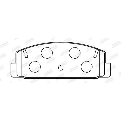 Jurid Mazda 323,6, Premacy, RX-7 Hinterachse Bremsbeläge - Scheibenbremse Jurid Mazda 323,6, Premacy, RX-7 Hinterachse Bremsbeläge - Scheibenbremse