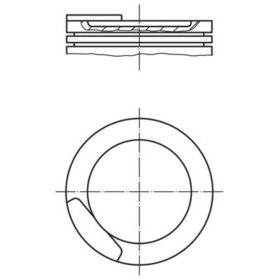 MAHLE 011 08 11 Kolben - Zylinderbohrung 79,5 mm - Ohne Kühlschlitz MAHLE 011 08 11 Kolben - Zylinderbohrung 79,5 mm - Ohne Kühlschlitz