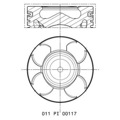 MAHLE 011 PI 00117 000 Kolben - Motorteil MAHLE 011 PI 00117 000 Kolben - Motorteil