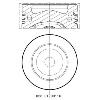 MAHLE 028 PI 00116 002 Kolben - Motorkomponenter MAHLE 028 PI 00116 002 Kolben - Motorkomponenter