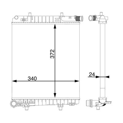 MAHLE CR 1591 000S Motor-Kühler - Kühlsystem MAHLE CR 1591 000S Motor-Kühler - Kühlsystem