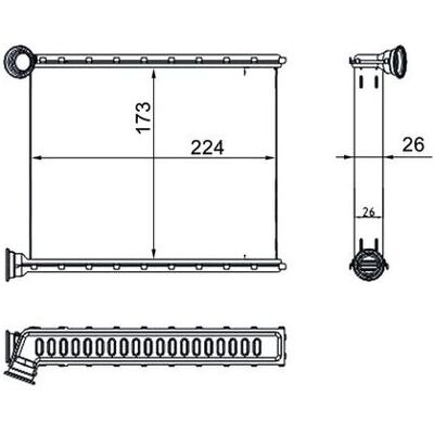 Mahle Wärmetauscher - Passend für Citroën C3, Peugeot 308 - Heizsystem Mahle Wärmetauscher - Passend für Citroën C3, Peugeot 308 - Heizsystem