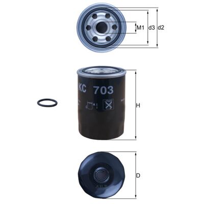 MAHLE ORIGINAL KC 703D Kraftstofffilter - Autoersatzteile MAHLE ORIGINAL KC 703D Kraftstofffilter - Autoersatzteile