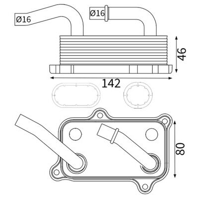 Mahle Ölkühler, Motoröl Clc24000s Für Mercedes Mahle Ölkühler, Motoröl Clc24000s Für Mercedes