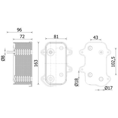 MAHLE CLC 282 000S Öl Kühler - Für Porsche MAHLE CLC 282 000S Öl Kühler - Für Porsche