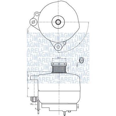 Magneti Marelli Lichtmaschine 14V 140A mit 50mm Riemenscheibe - Generator Magneti Marelli Lichtmaschine 14V 140A mit 50mm Riemenscheibe - Generator