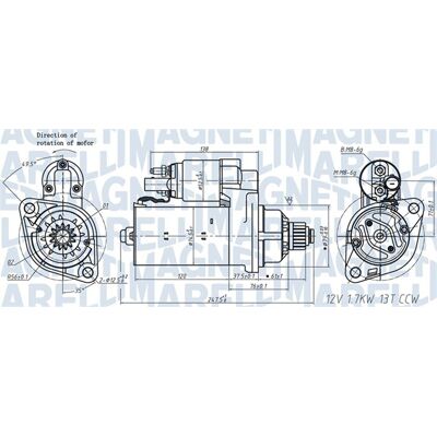 Magneti Marelli Modell MQS1508, 943215081010 - Anlasser Magneti Marelli Modell MQS1508, 943215081010 - Anlasser