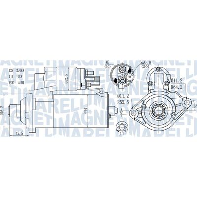 Magneti Marelli 02E911023L Anlasser - Passend für Audi A3, Seat Altea, Leon, Skoda, VW Magneti Marelli 02E911023L Anlasser - Passend für Audi A3, Seat Altea, Leon, Skoda, VW