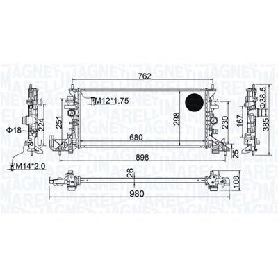 Magneti Marelli 350213206700 Motorradiator - Für Opel/Vauxhall geeignet Magneti Marelli 350213206700 Motorradiator - Für Opel/Vauxhall geeignet