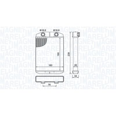 Magneti Marelli 350218507000 Heizungsradiator - Heizsystem Magneti Marelli 350218507000 Heizungsradiator - Heizsystem