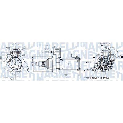 Magneti Marelli 063721533010 - Anlasser - 12V, 1,1kW Magneti Marelli 063721533010 - Anlasser - 12V, 1,1kW