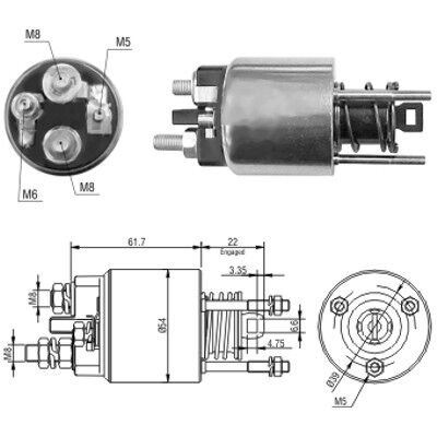 MEAT & DORIA - Magnetschalter - 61 mm - 54 mm - Starter-Magnetspule MEAT & DORIA - Magnetschalter - 61 mm - 54 mm - Starter-Magnetspule