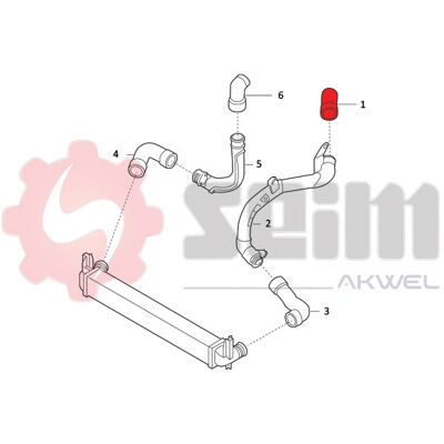 Seim Audi A1 Ladeluftschlauch - Turbo Intercooler Schlauch Seim Audi A1 Ladeluftschlauch - Turbo Intercooler Schlauch