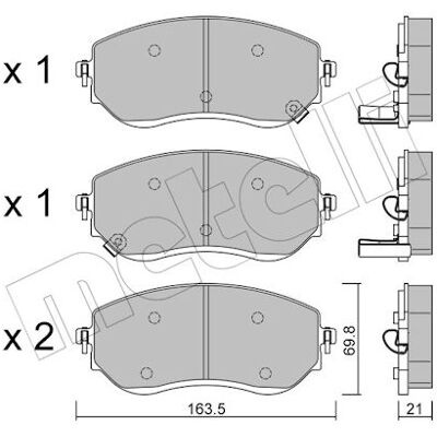 METELLI 22-1191-0 Vorderbremssbeläge mit Verschleißwarnkontakt - Bremsscheibenbeläge METELLI 22-1191-0 Vorderbremssbeläge mit Verschleißwarnkontakt - Bremsscheibenbeläge