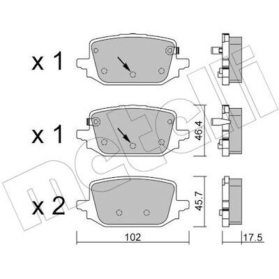 METELLI 22-1366-0 Bremsbelagsatz mit Verschleißanzeige für Nissan Qashqai III METELLI 22-1366-0 Bremsbelagsatz mit Verschleißanzeige für Nissan Qashqai III